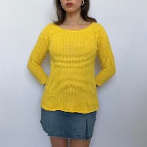 Liz Claiborne Yellow Knit Sweater